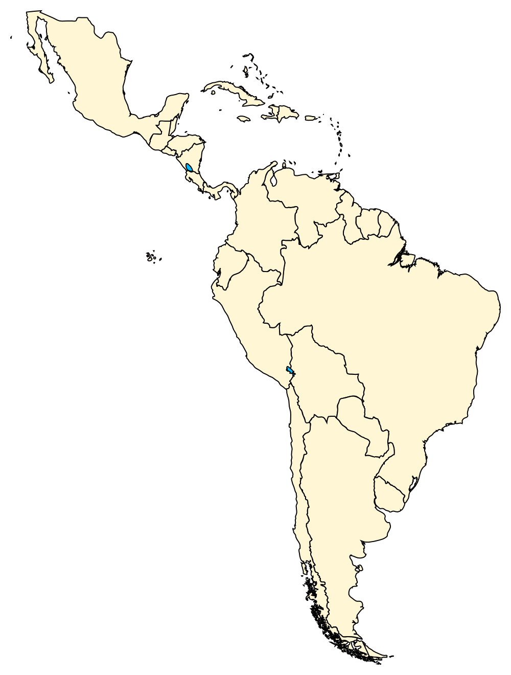 Latin America Outline Maps 69